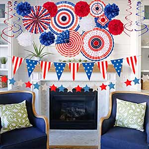 decorating front porch for 4th of july