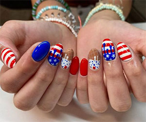 4th of july designs for nails