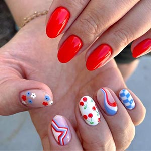 4th of july gel nail designs