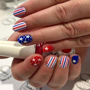 4th of july gel nail designs