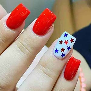 red nail designs 4th of july